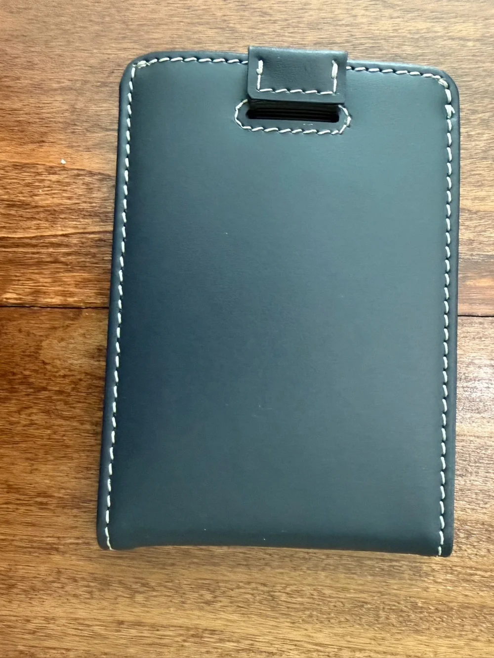Men's Blue Sapphire Kings Loot Leather Card Wallet with Contrast Stitching